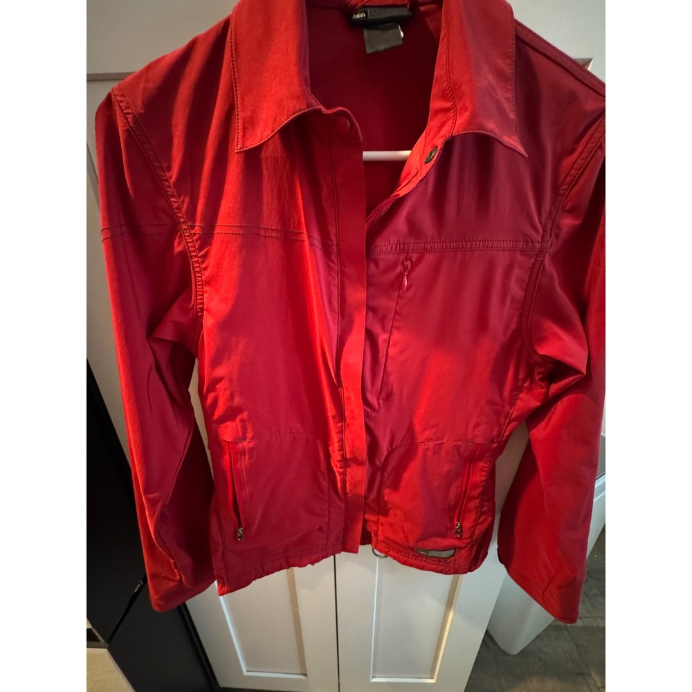REI Red Lightweight Zip‎ Up Jacket Women Medium Casual Outdoor Travel